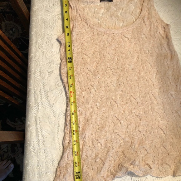 Cream and copper crochet tank top - Picture 4 of 5